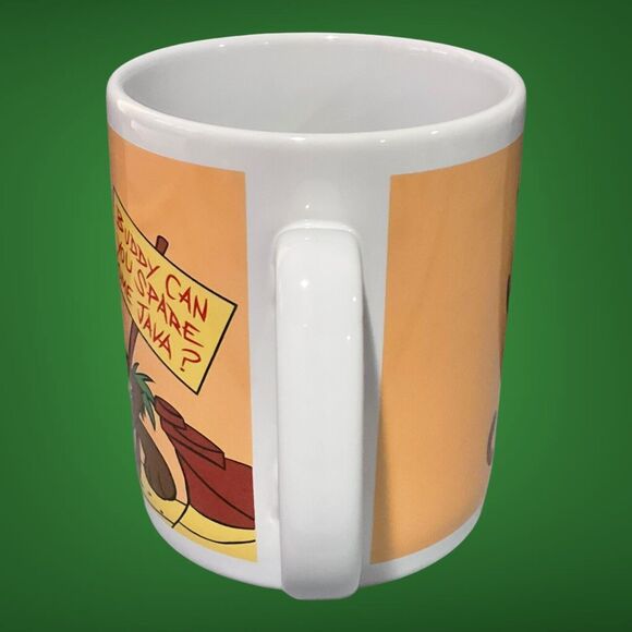 1996 JUMBO Looney Tunes Wile E Coyote Will Work For Coffee 30oz Mug Warner Bro - Picture 5 of 13